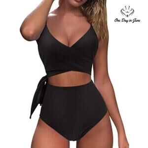 Mooslover High Neck Wrap Monokini One Piece Size 2XL